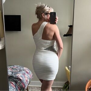 Chic One-Shoulder White Dress